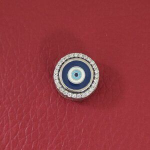 Pandora Evil Eye Exclusive Charm Bead Button Double Sided Pendant S925 Silver
